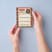 Christmas Ugly Sweater Voting Card Flyer (Hand)