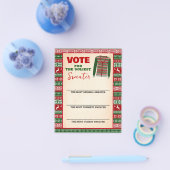 Christmas Ugly Sweater Voting Card Flyer (Enkel)