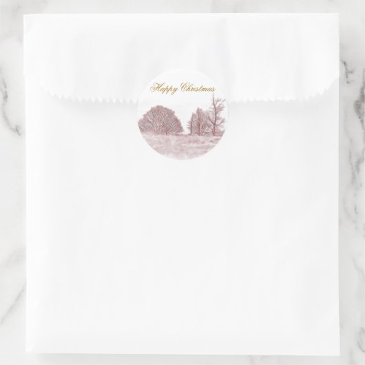 CHRISTMAS UK RONDE STICKER (Tas)