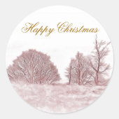 CHRISTMAS UK RONDE STICKER (Voorkant)