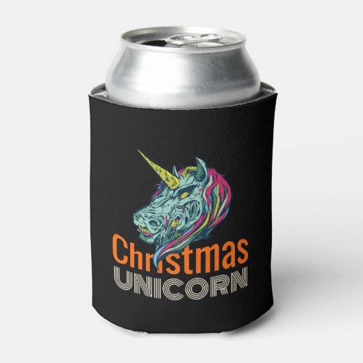 Christmas Unicorn Blikjeskoeler (Blikje Voorkant)