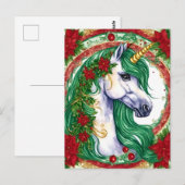 Christmas Unicorn Briefkaart (Voorkant / Achterkant)