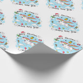 Christmas Unicorn Cadeaupapier (Hoek)