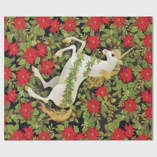 Christmas Unicorn Cadeaupapier (Vlak)