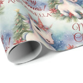 Christmas Unicorn Cadeaupapier (Rol Hoek)