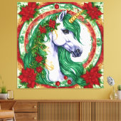 Christmas Unicorn Canvas Afdruk (Insitu (Woonkamer))