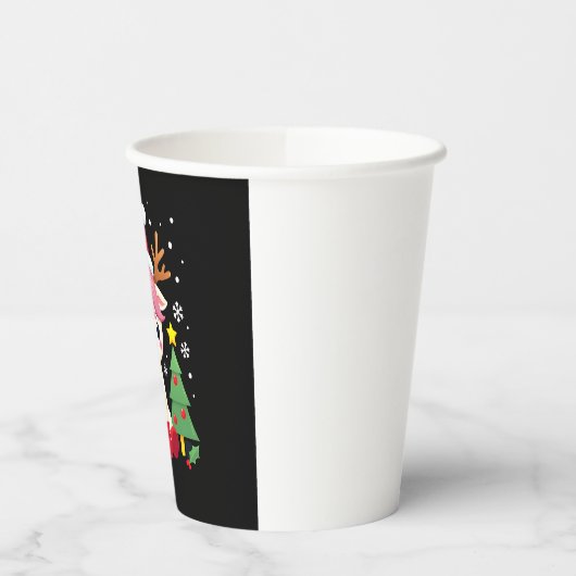 Christmas Unicorn Cute Magical Xmas Toddler Girls  Papieren Bekers (Links)