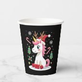 Christmas Unicorn Cute Magical Xmas Toddler Girls  Papieren Bekers (Voorkant)
