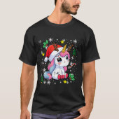 Christmas Unicorn Cute Magical Xmas Toddler Girls  T-shirt (Voorkant)
