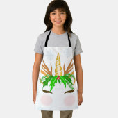 Christmas Unicorn Face Schort (Insitu)