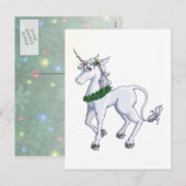 Christmas Unicorn Feestdagenkaart (Voorkant / Achterkant)
