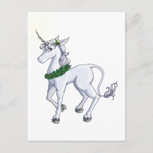 Christmas Unicorn Feestdagenkaart (Voorkant)