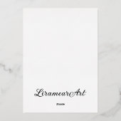 Christmas Unicorn Folie Feestdagenkaart (Achterkant)