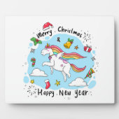 Christmas Unicorn Fotoplaat (Voorkant)