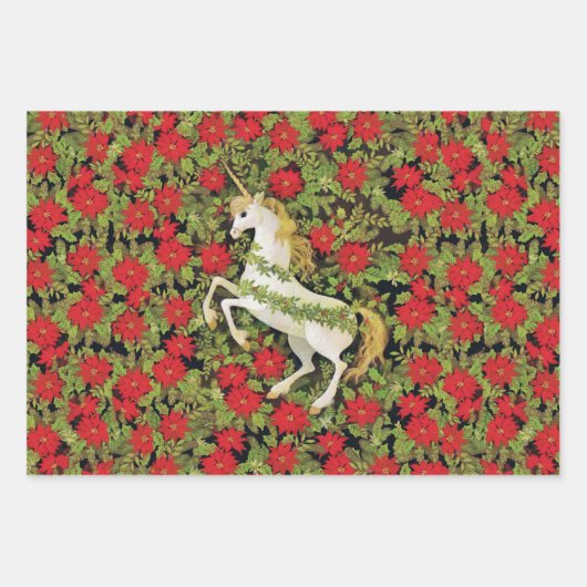 Christmas Unicorn Inpakpapier Vel (Voorkant 2)