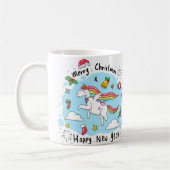 Christmas Unicorn Koffiemok (Links)