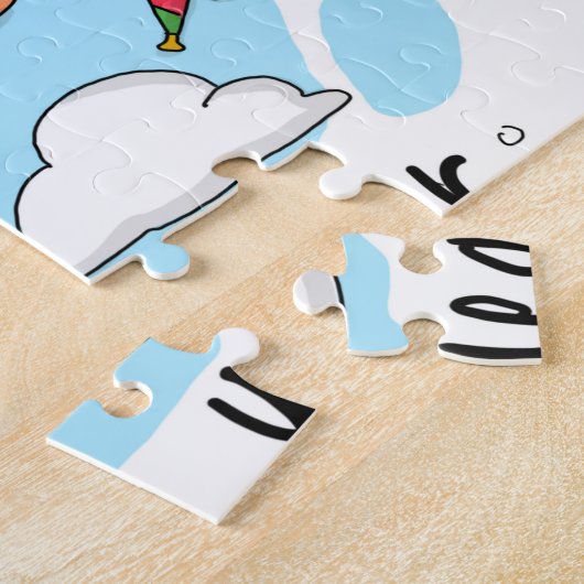 Christmas Unicorn Legpuzzel (Zijkant)