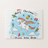 Christmas Unicorn Legpuzzel (Horizontaal)