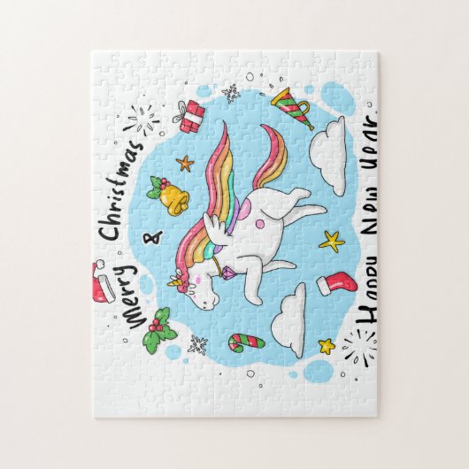Christmas Unicorn Legpuzzel (Verticaal)