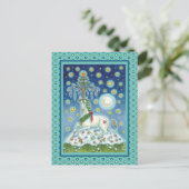 CHRISTMAS UNICORN, MAGIC HORN TREE, FANTASY HORSE BRIEFKAART (Staand voorkant)