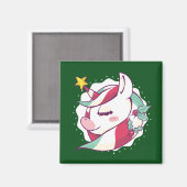 Christmas Unicorn Magneet (Voorkant / Achterkant)