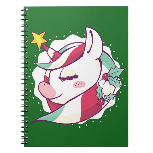Christmas Unicorn Notitieboek (Voorkant)