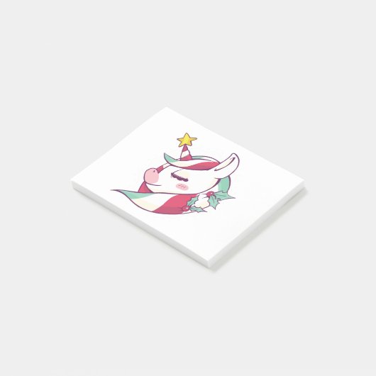 Christmas Unicorn Post-it® Notes (Schuin)