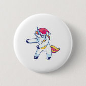 Christmas Unicorn Ronde Button 5,7 Cm (Voorkant)