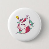 Christmas Unicorn Ronde Button 5,7 Cm (Voorkant)