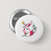 Christmas Unicorn Ronde Button 5,7 Cm (Voorkant /achterkant)