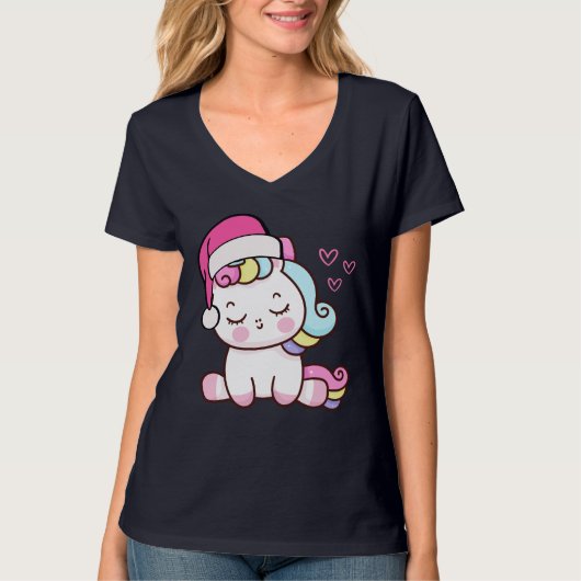 Christmas Unicorn T-shirt (Voorkant)
