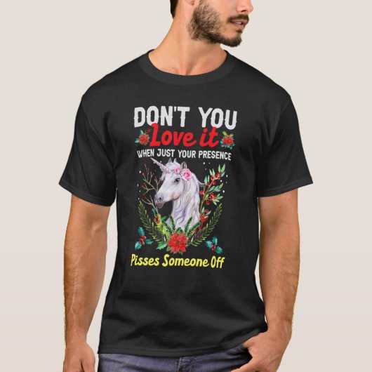 Christmas Unicorn T-shirt (Voorkant)