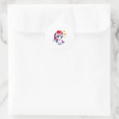 Christmas Unicorn T-Shirt (3) Ronde Sticker (Tas)