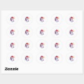 Christmas Unicorn T-Shirt (3) Ronde Sticker (Vel)