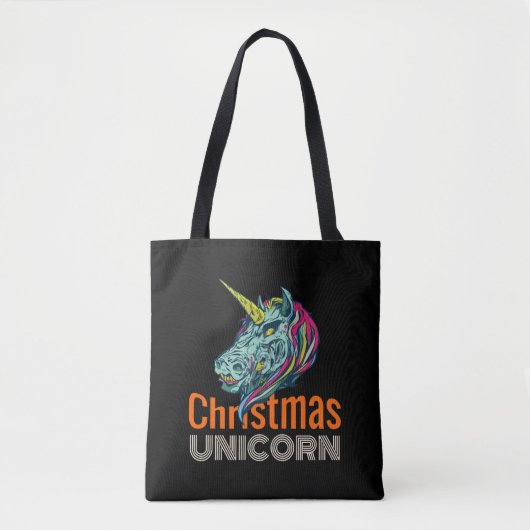 Christmas Unicorn Tote Bag (Voorkant)