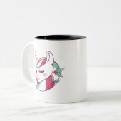 Christmas Unicorn Tweekleurige Koffiemok (Voorkant links)
