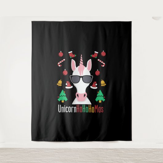 Christmas Unicorn Wandkleed (Voorkant)