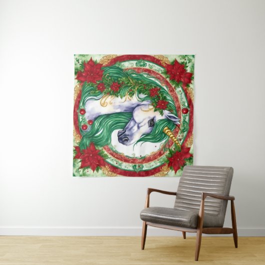 Christmas Unicorn Wandkleed (In Situ (horizontaal))
