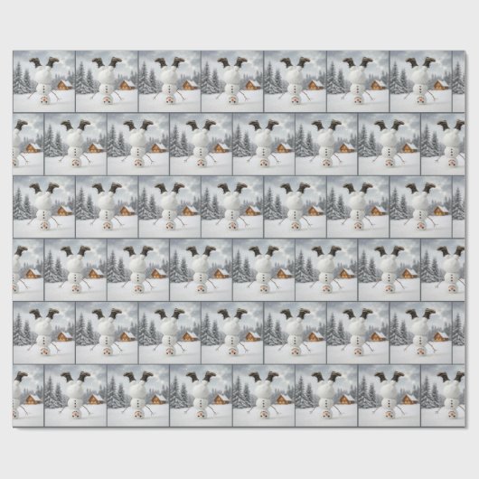 Christmas Upside Down Snowman Cadeaupapier (Vlak)