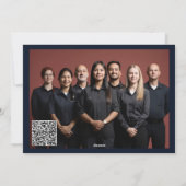 Christmas Urban Skyline Snow Business logo QR-code Feestdagenkaart (Achterkant)