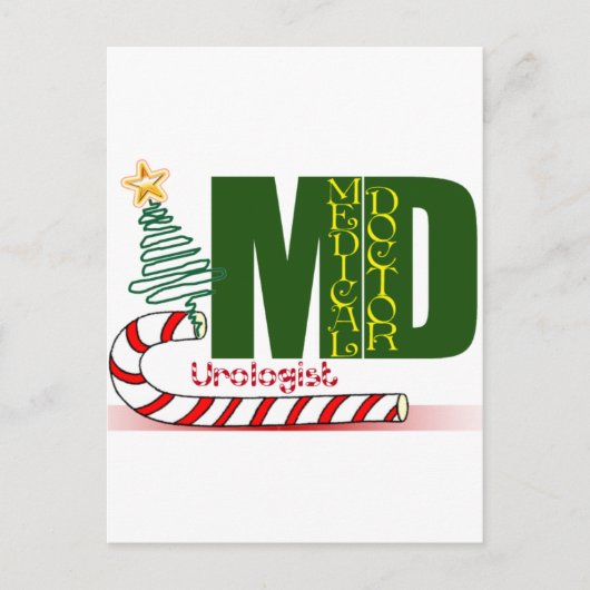 CHRISTMAS UROLOGIST - DOCTOR - MD FEESTDAGENKAART (Voorkant)