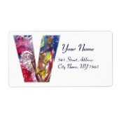 CHRISTMAS V LETTER/SANTA SPEELT HARP UIT ETIKET (Voorkant)