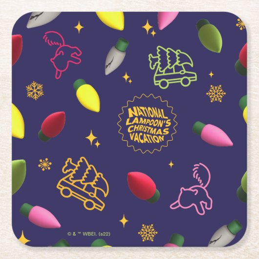 Christmas Vacation | Holiday Pattern Kartonnen Onderzetters (Voorkant)