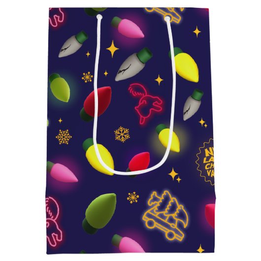 Christmas Vacation | Holiday Pattern Medium Cadeauzakje (Achterkant)