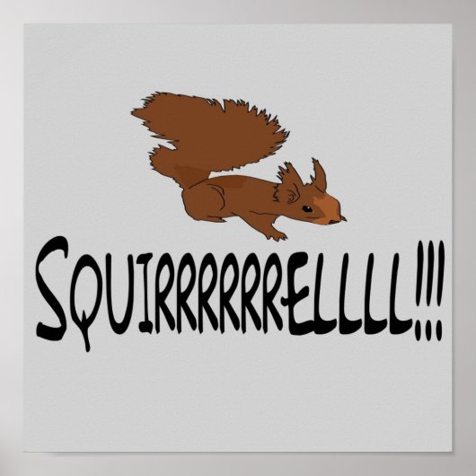 Christmas Vacation Quote Squirrel Poster (Voorkant)