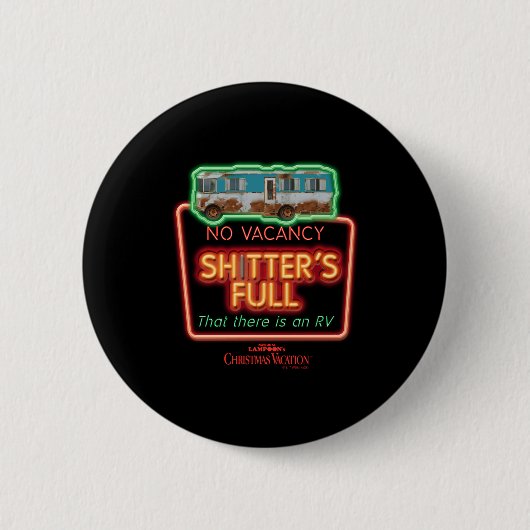 Christmas Vacation Ters Full Neon Sign Ronde Button 5,7 Cm (Voorkant)
