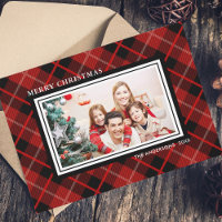 Christmas | Vakantiefotokaart (Red & Black)