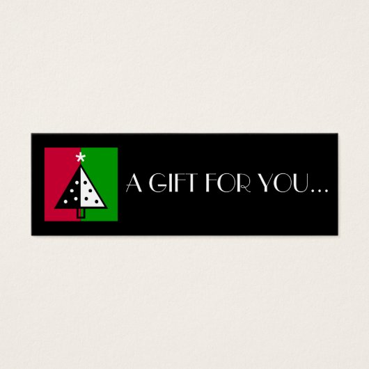 Christmas | Vakantiestische Labels Mini Visitekaartjes (Voorkant)