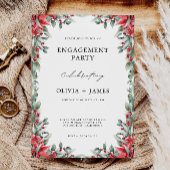 Christmas Verloving Invitation Sjabloon Kaart