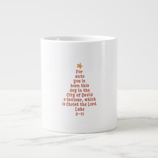 Christmas Verse Mug Luke 2:11 Grote Koffiekop (Voorkant)